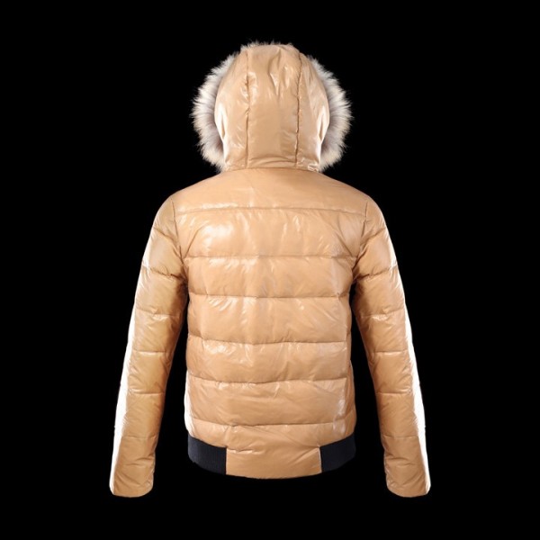 Moncler Semplice Khaki Slash And Fur Cap Donna Giacche uscita